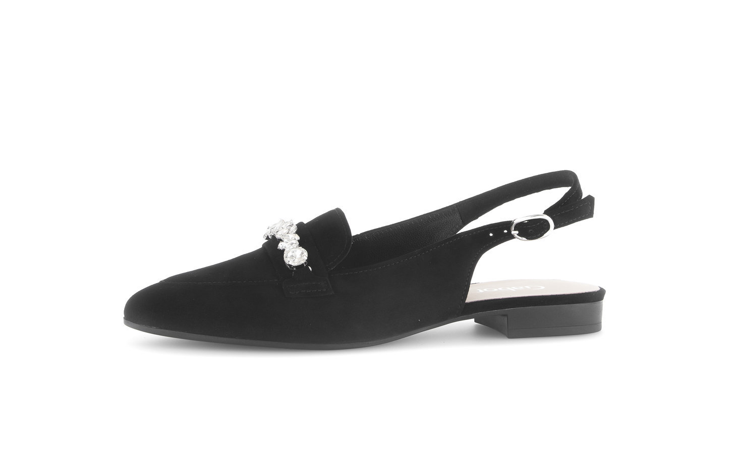 Gabor 61.531.17 Black Slingback Low Heel Pumps