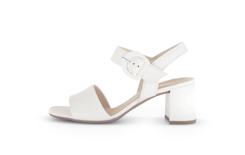 Gabor 61.710.20 Latte Cream Block Heel Slingback Sandals