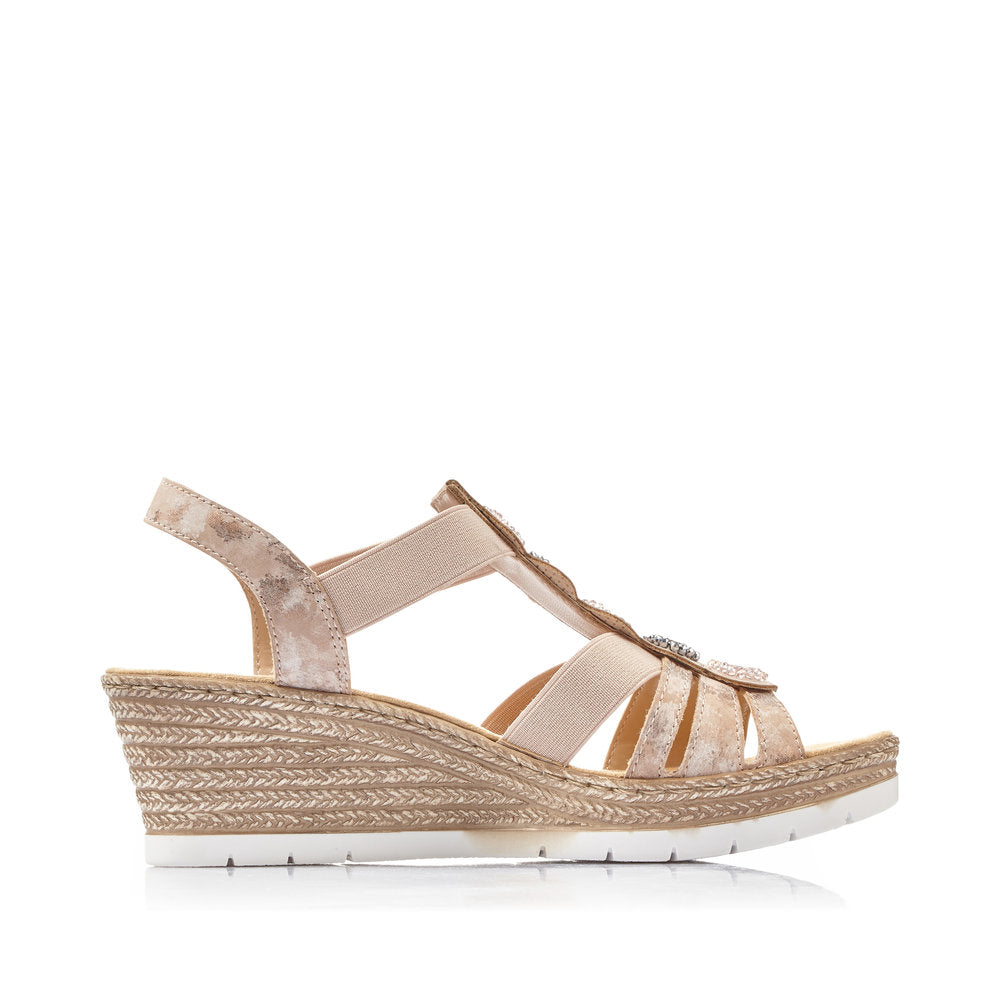 Rieker 619B2-31 Pink Slingback Sandals