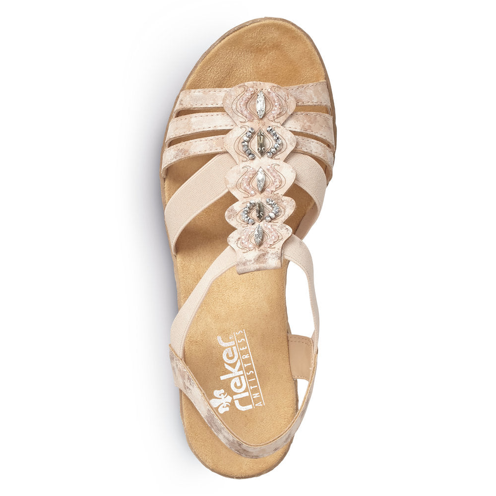 Rieker 619B2-31 Pink Slingback Sandals