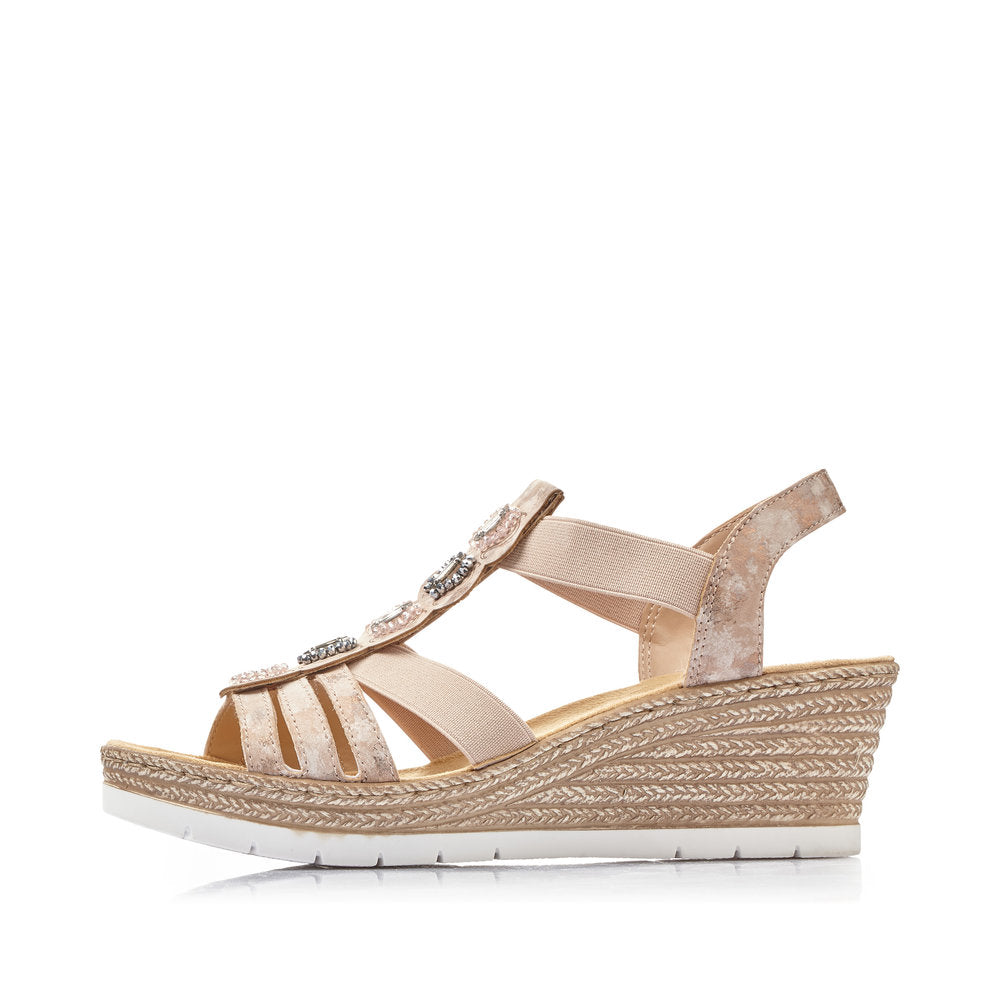 Rieker 619B2-31 Pink Slingback Sandals