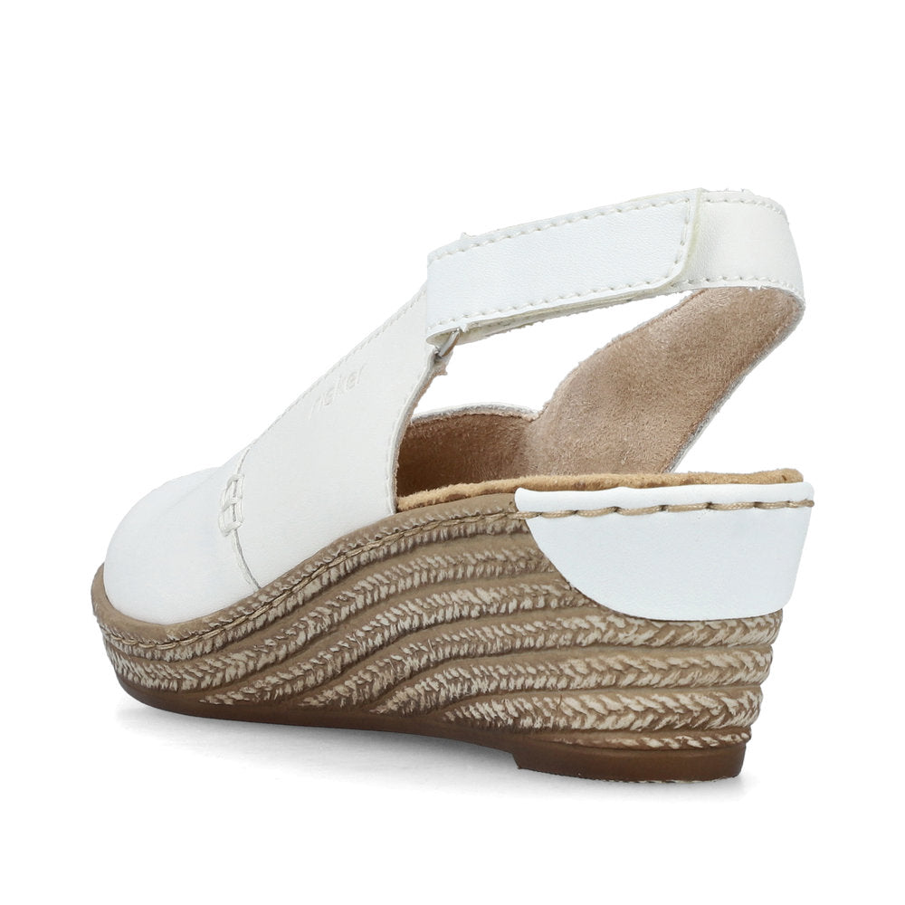 Rieker 62462-80 White Slingback Sandals