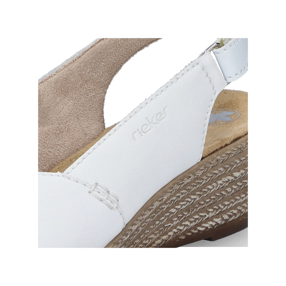 Rieker 62462-80 White Slingback Sandals