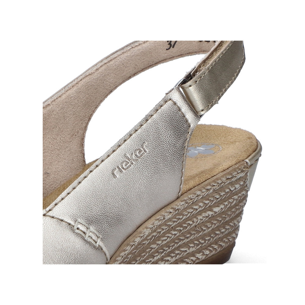 Rieker 62462-90 Pale Gold Slingback Sandals