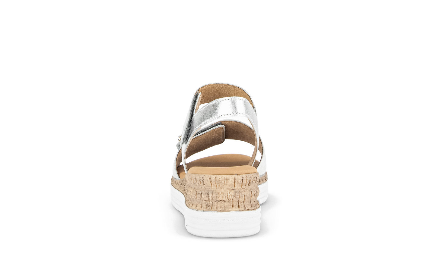 Gabor Comfort 62.700.10 Silver Sandals with Slingback Strap