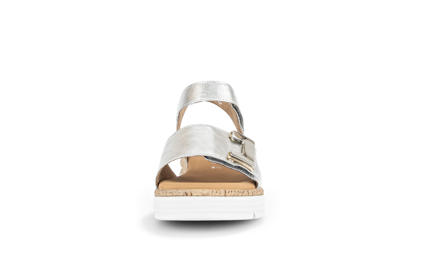 Gabor Comfort 62.700.10 Silver Sandals with Slingback Strap