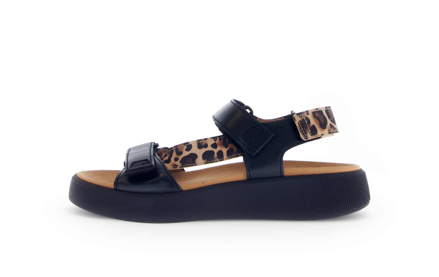 Gabor Comfort 62.862.67 G Fit Black Sandals with Slingback Strap