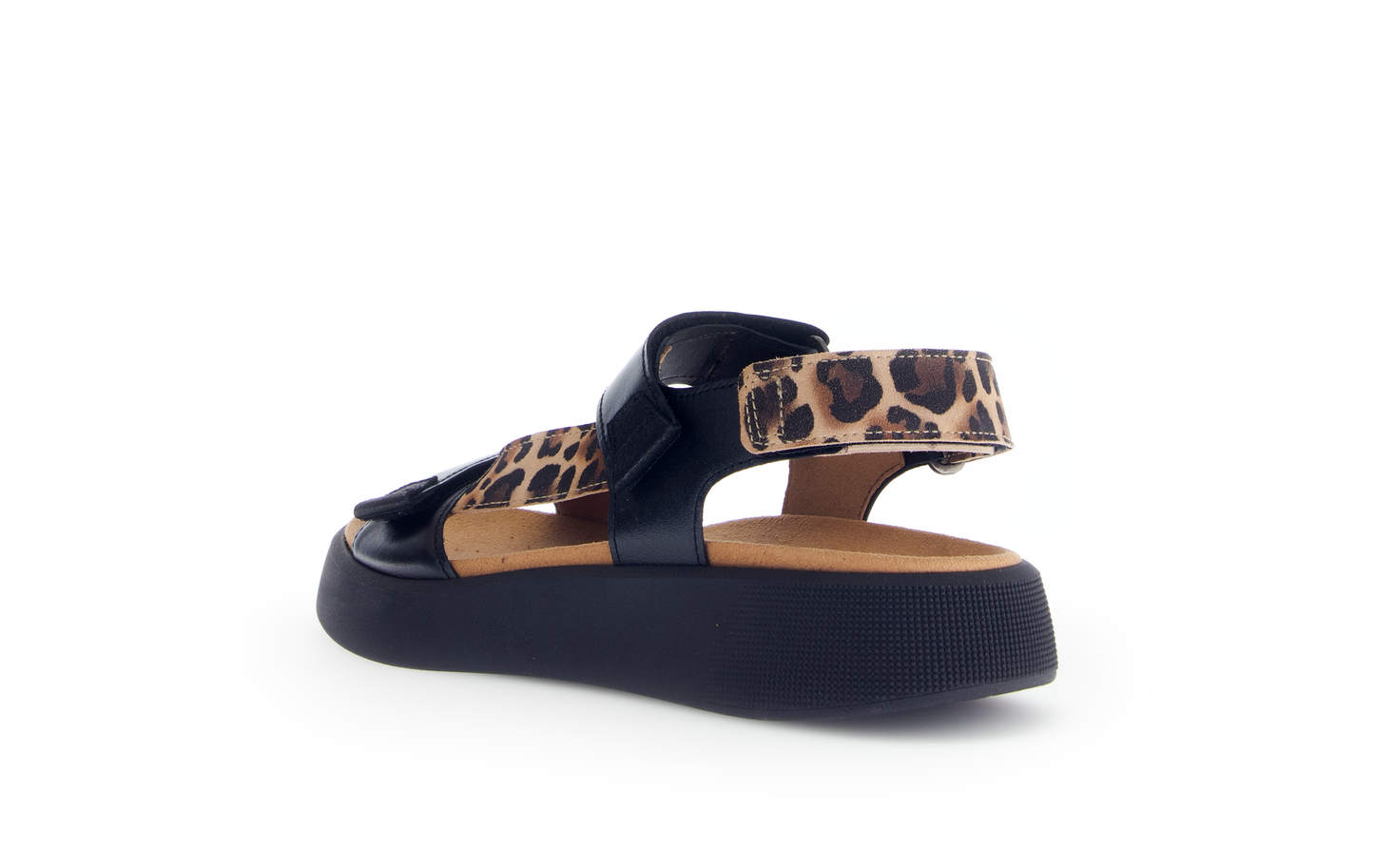 Gabor Comfort 62.862.67 G Fit Black Sandals with Slingback Strap