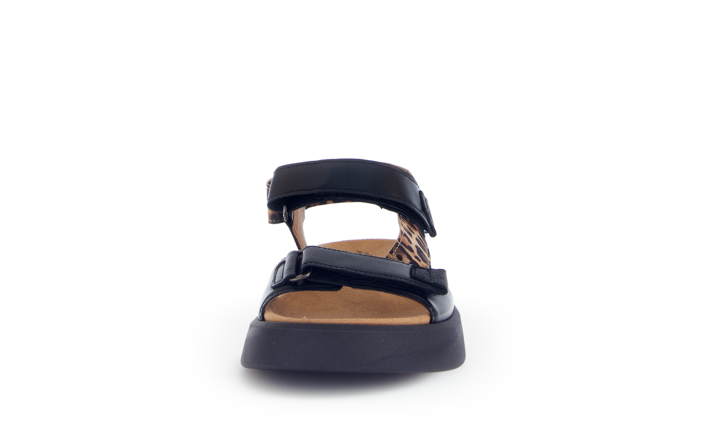 Gabor Comfort 62.862.67 G Fit Black Sandals with Slingback Strap