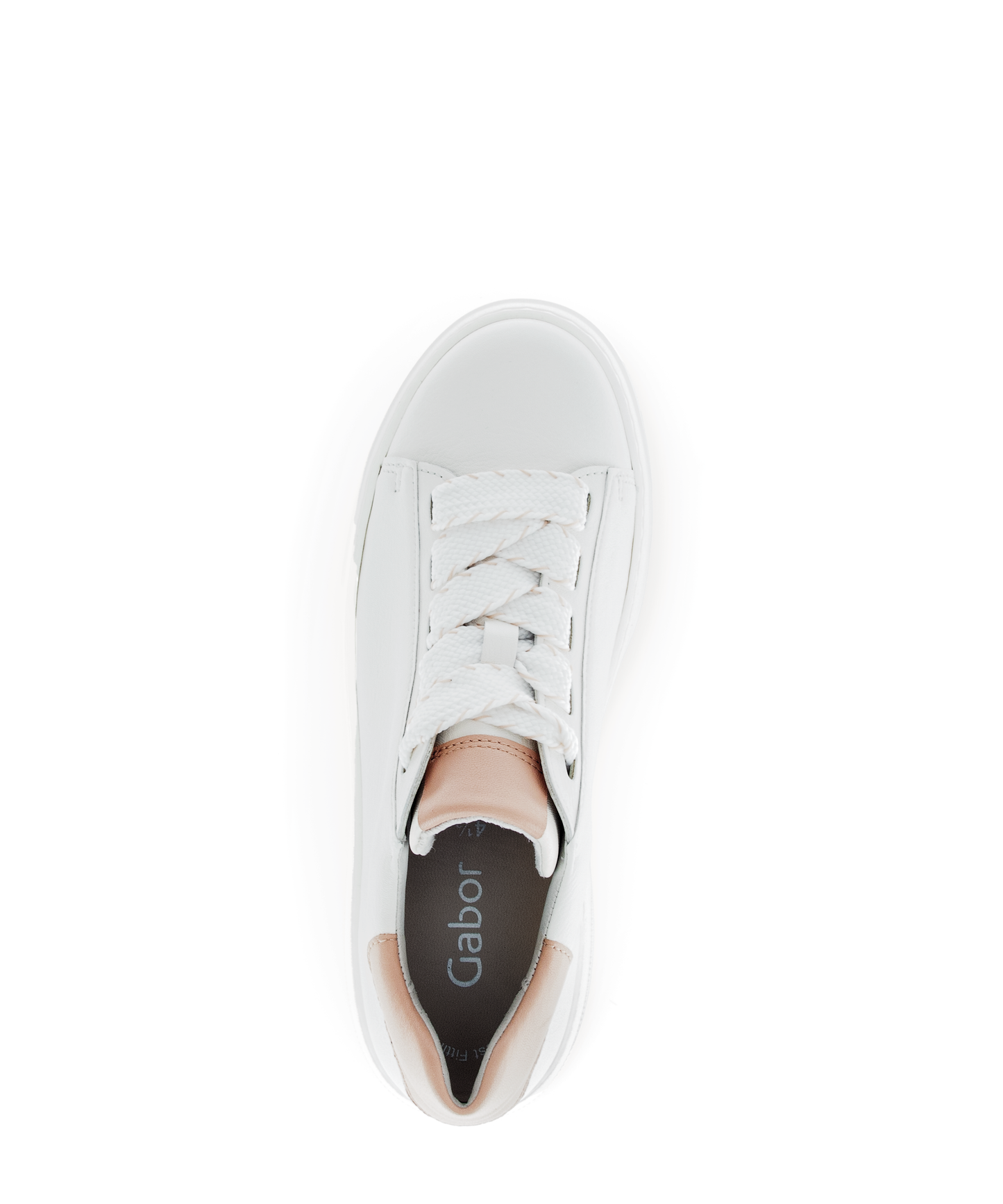 Gabor 63.222.20 Latte Cream Lace Trainers with Tan Heel