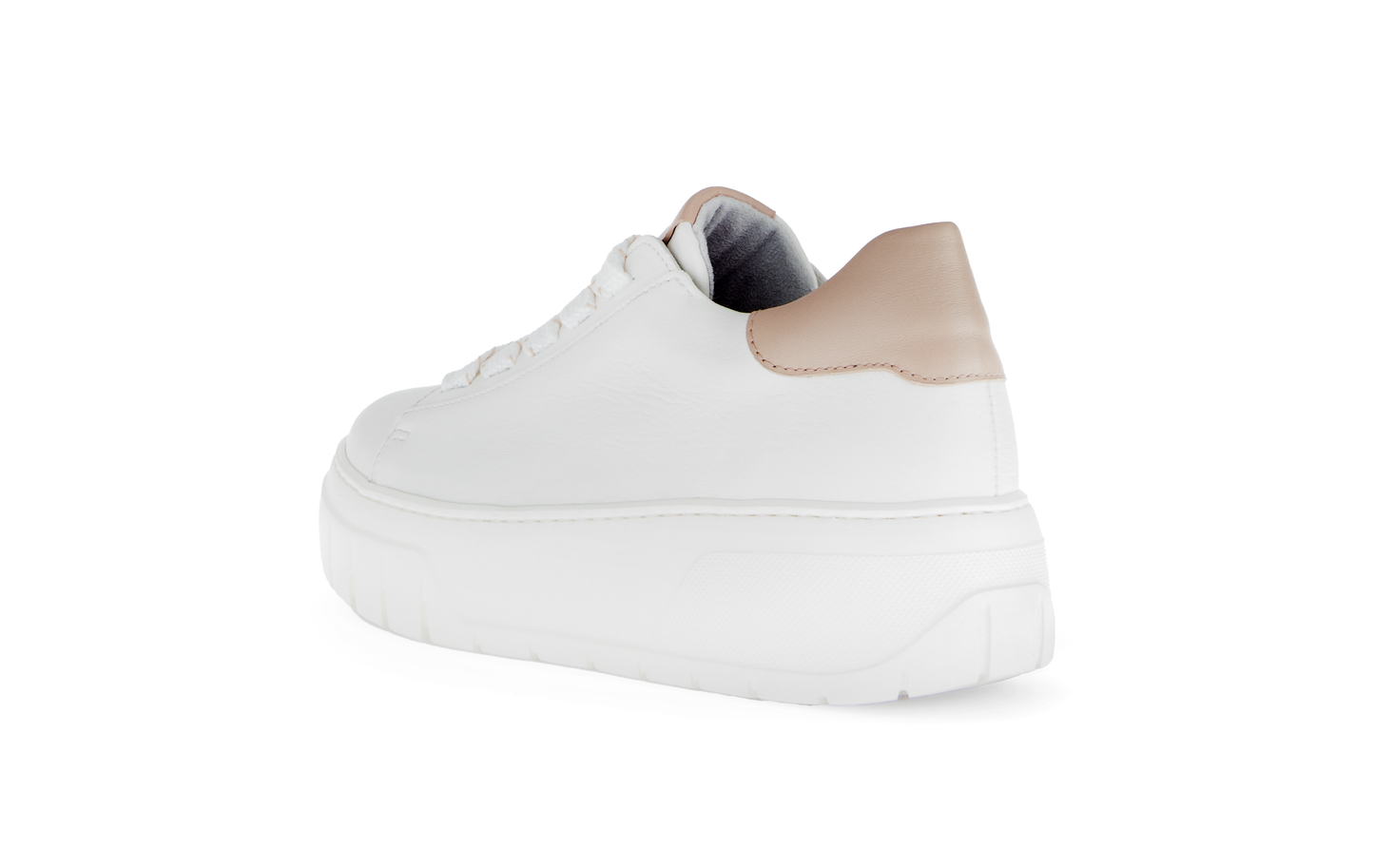 Gabor 63.222.20 Latte Cream Lace Trainers with Tan Heel