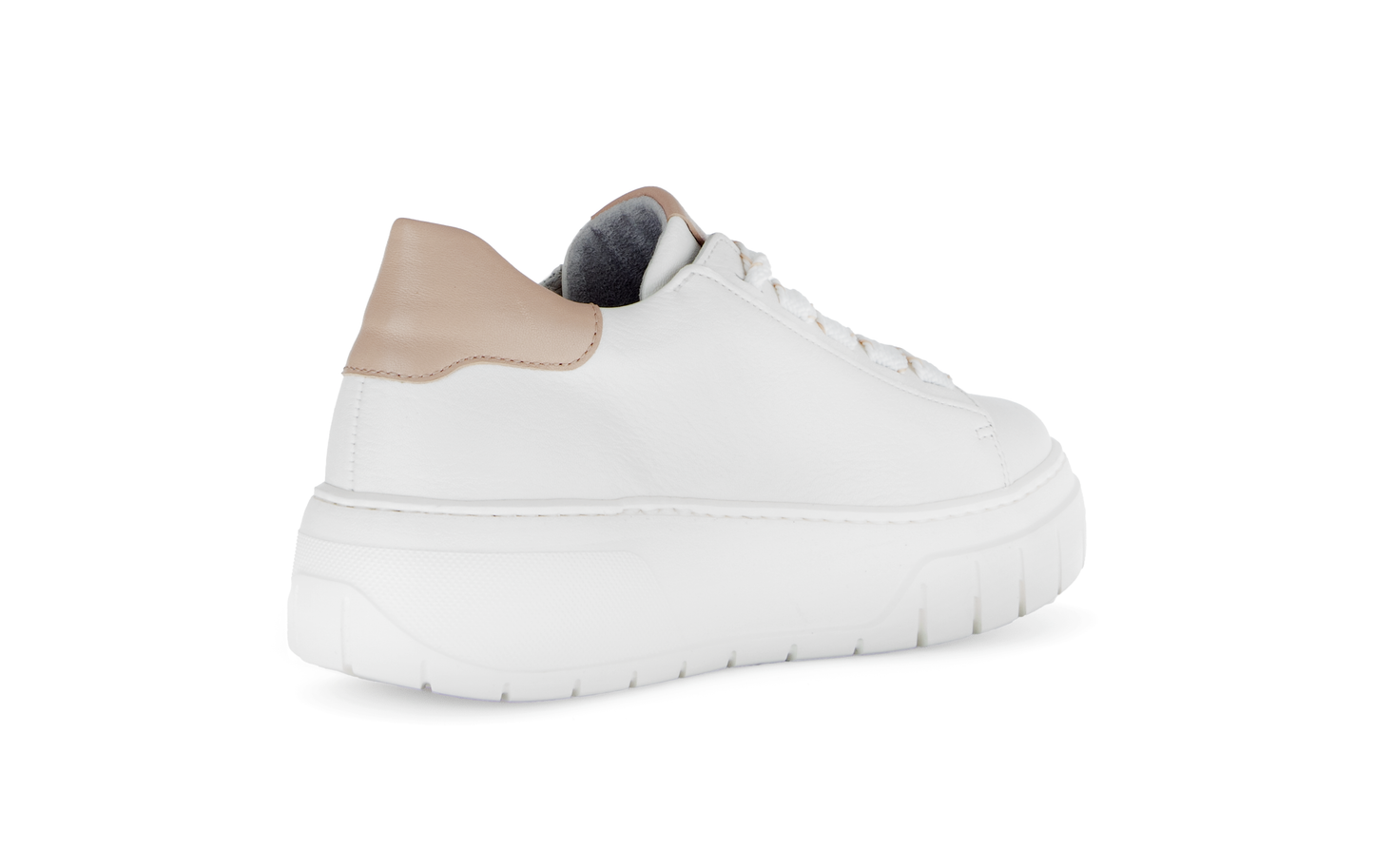 Gabor 63.222.20 Latte Cream Lace Trainers with Tan Heel
