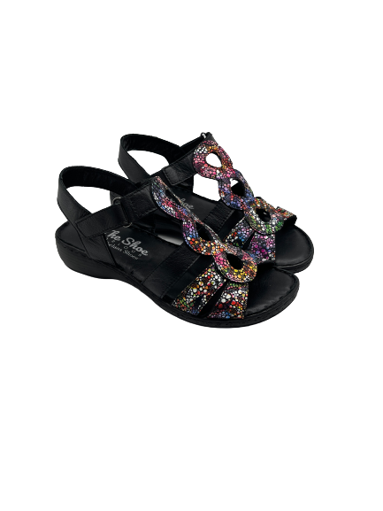 The Shoe Parlour by Phelans Shoes 633-16 Black Multi Velcro Sandals