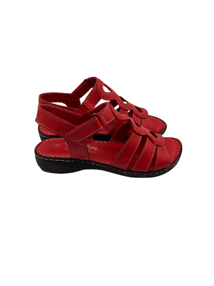 The Shoe Parlour by Phelans Shoes 633-16 Red Velcro Sandals