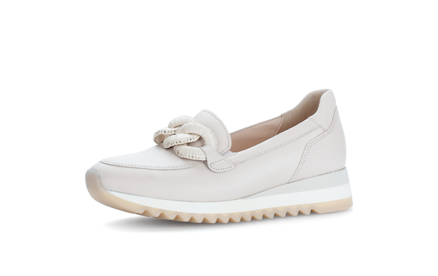 Gabor 63.471.22 Cream Slip On Moccasins