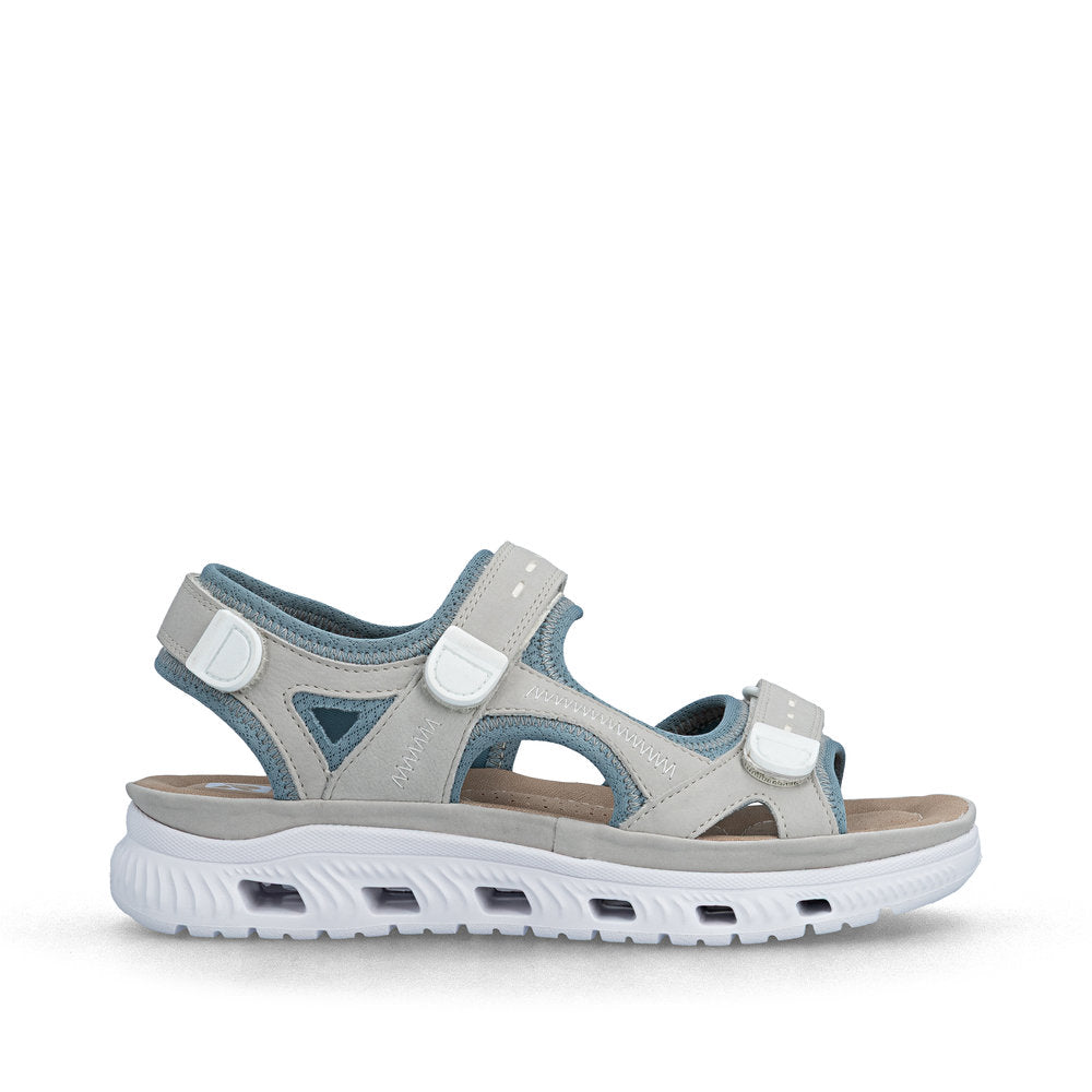 Rieker 64074-40 Vapor Sky Blue F Fit Velcro Sandals