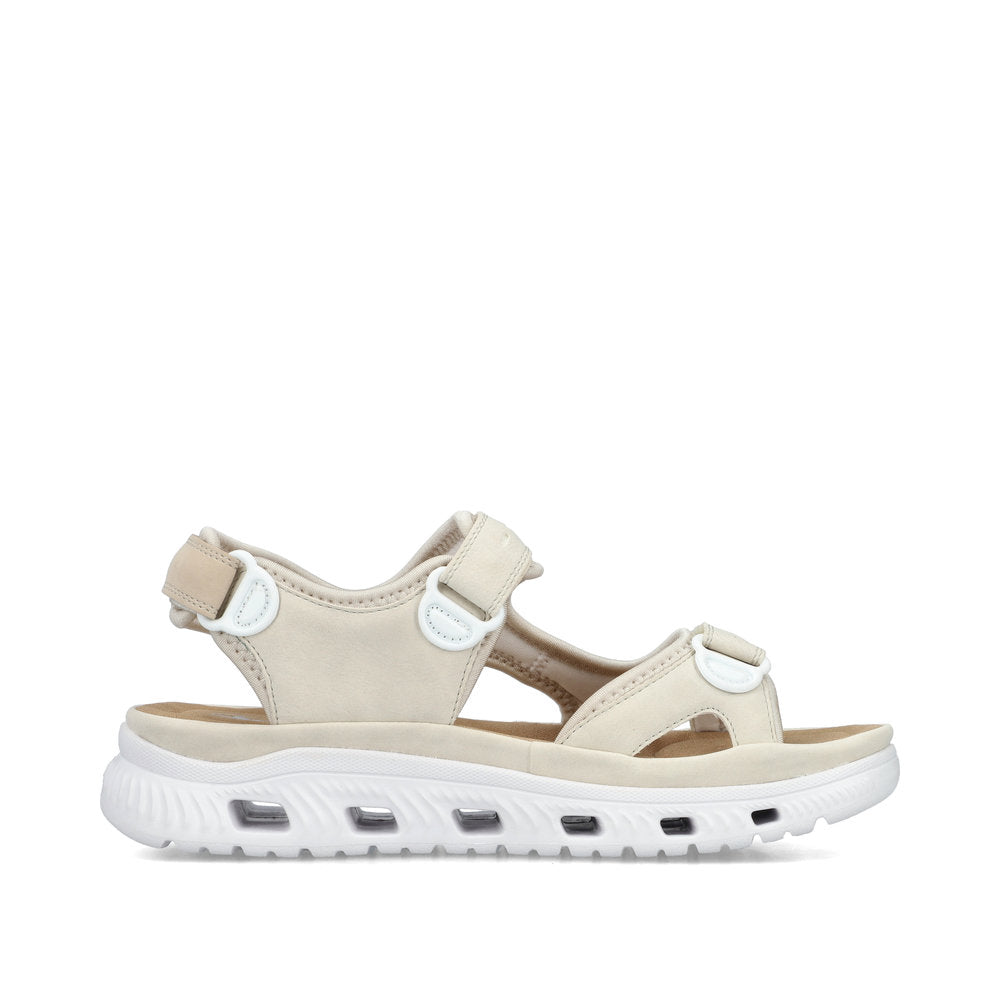 Rieker 64074-60 Beige Velcro Sandals