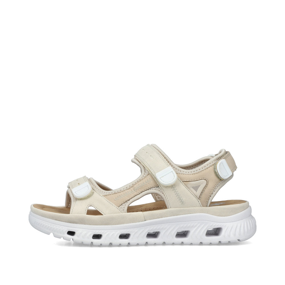 Rieker 64074-60 Beige Velcro Sandals