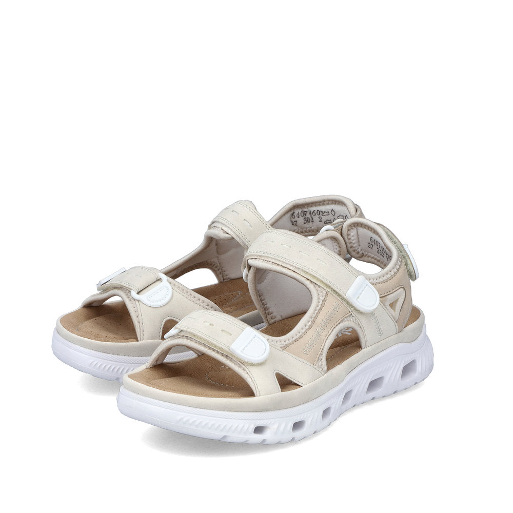 Rieker 64074-60 Beige Velcro Sandals