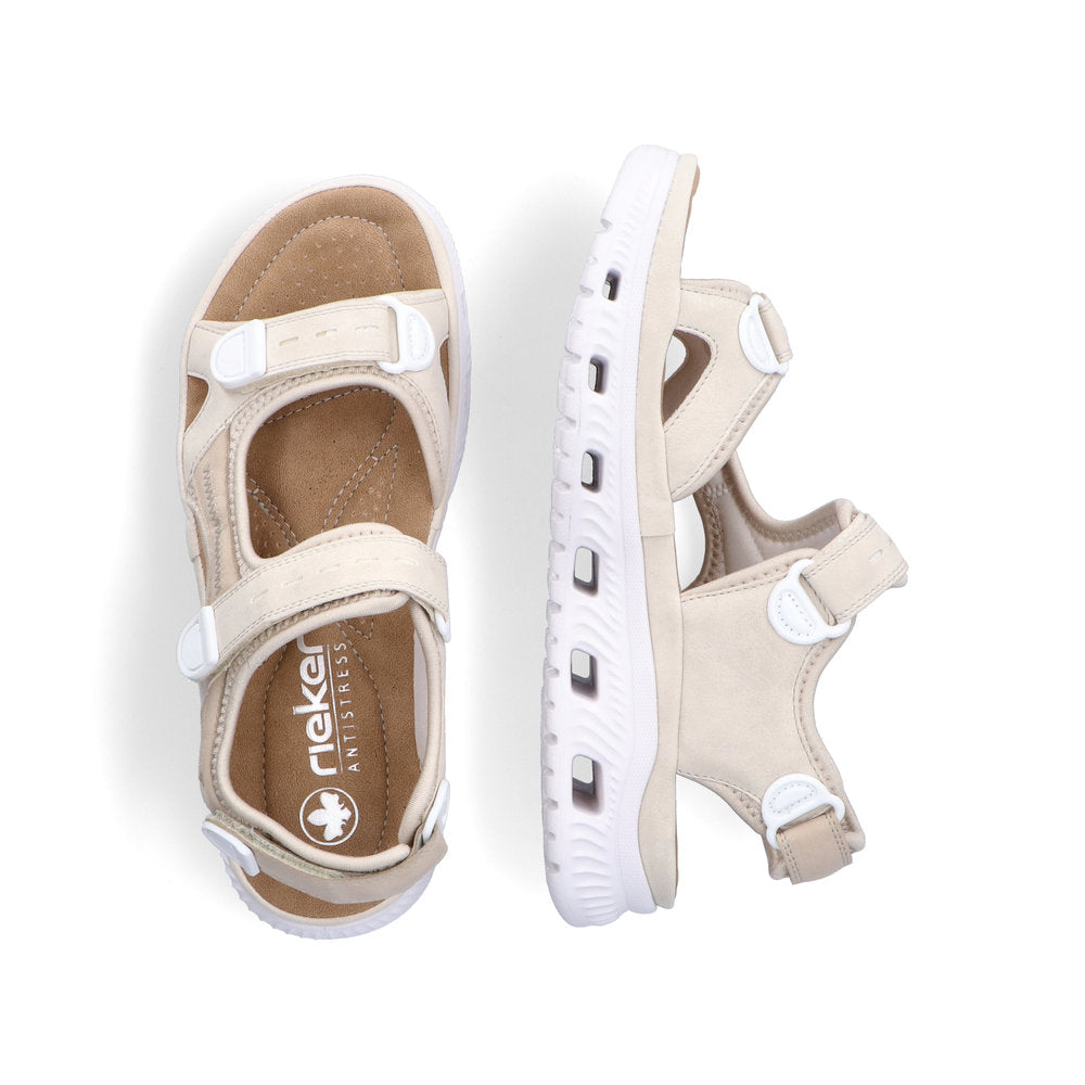Rieker 64074-60 Beige Velcro Sandals