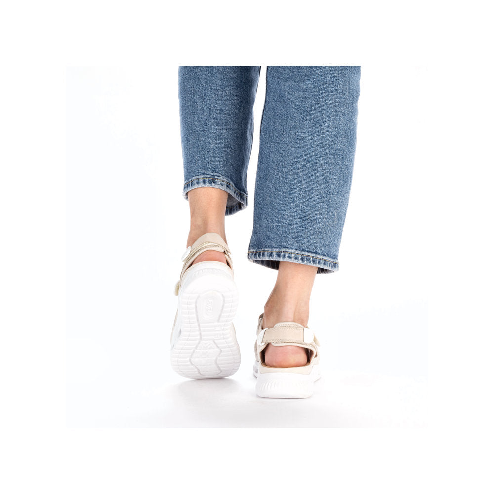 Rieker 64074-60 Beige Velcro Sandals