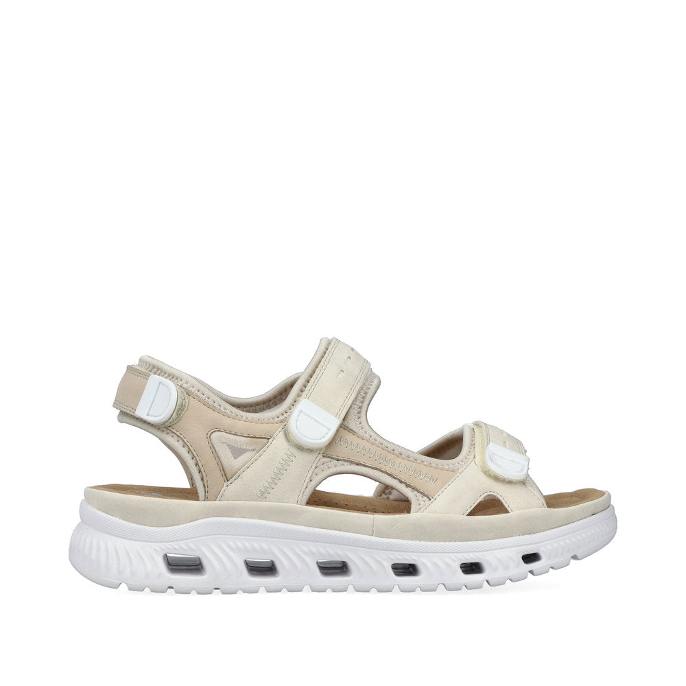 Rieker 64074-60 Beige Velcro Sandals