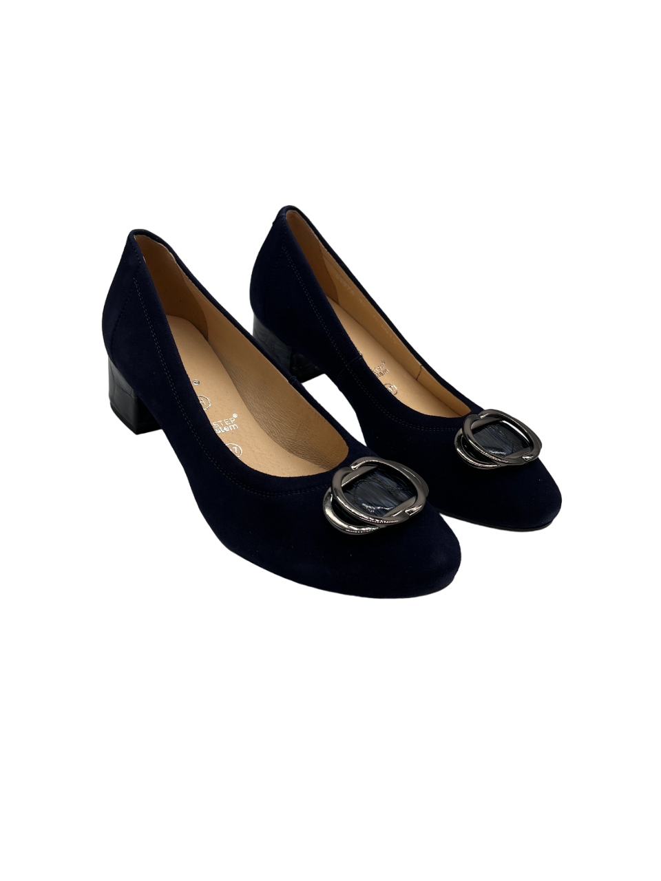 Bioeco by Arka 6415 1217+2307+1290 Navy Suede Block Heels - H Fitting