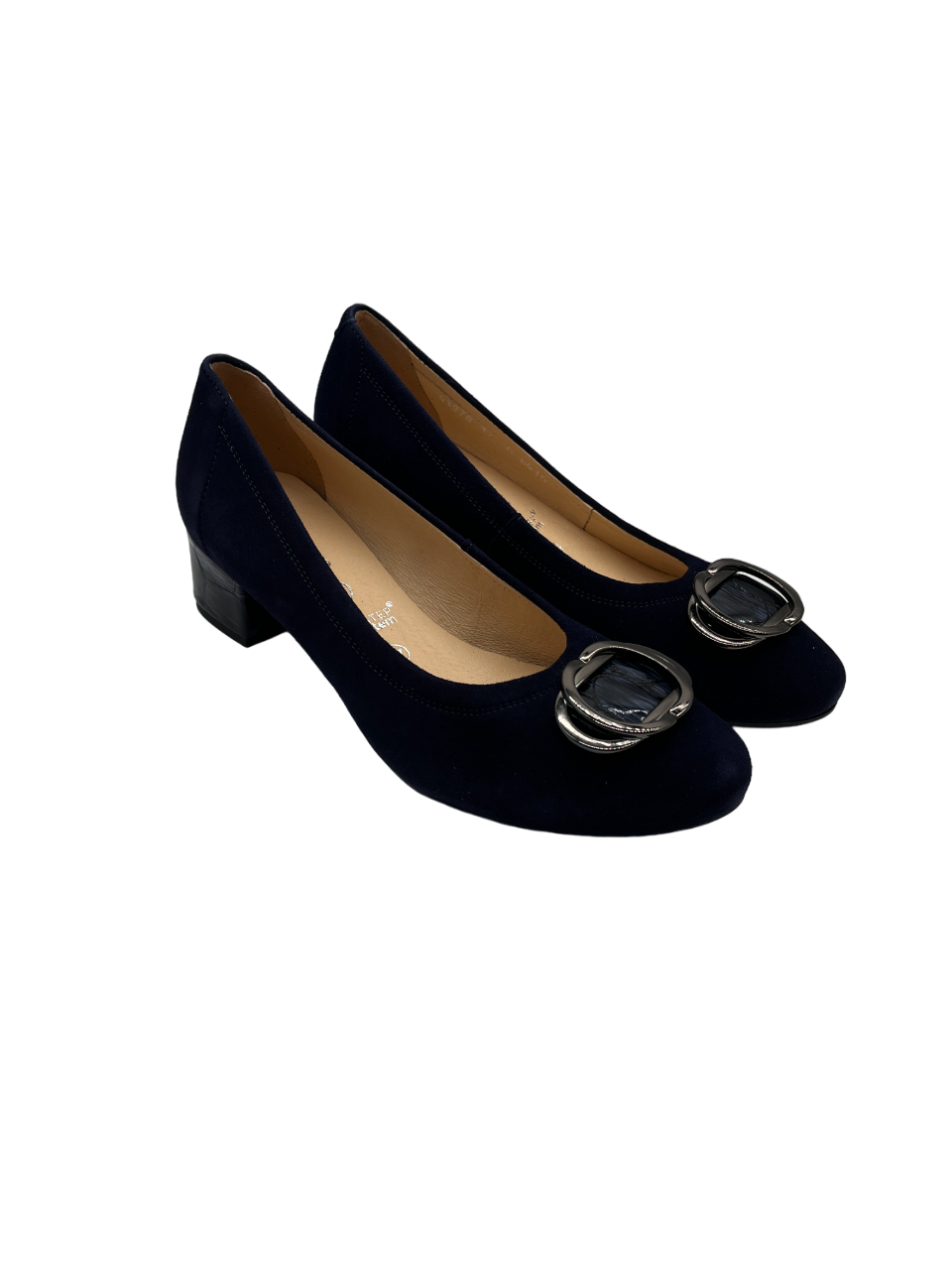 Bioeco by Arka 6415 1217+2307+1290 Navy Suede Block Heels - H Fitting