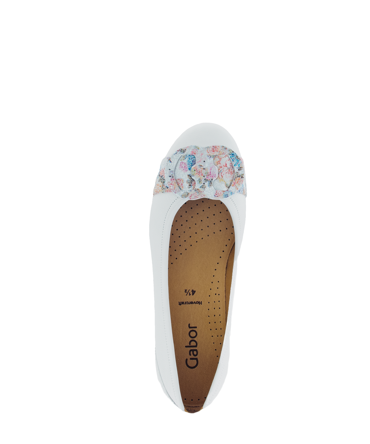 Gabor 64.163.31 Flower Pastel White Multi Slip On Pumps