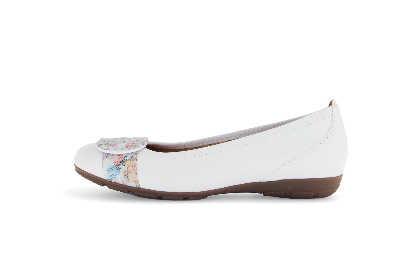 Gabor 64.163.31 Flower Pastel White Multi Slip On Pumps