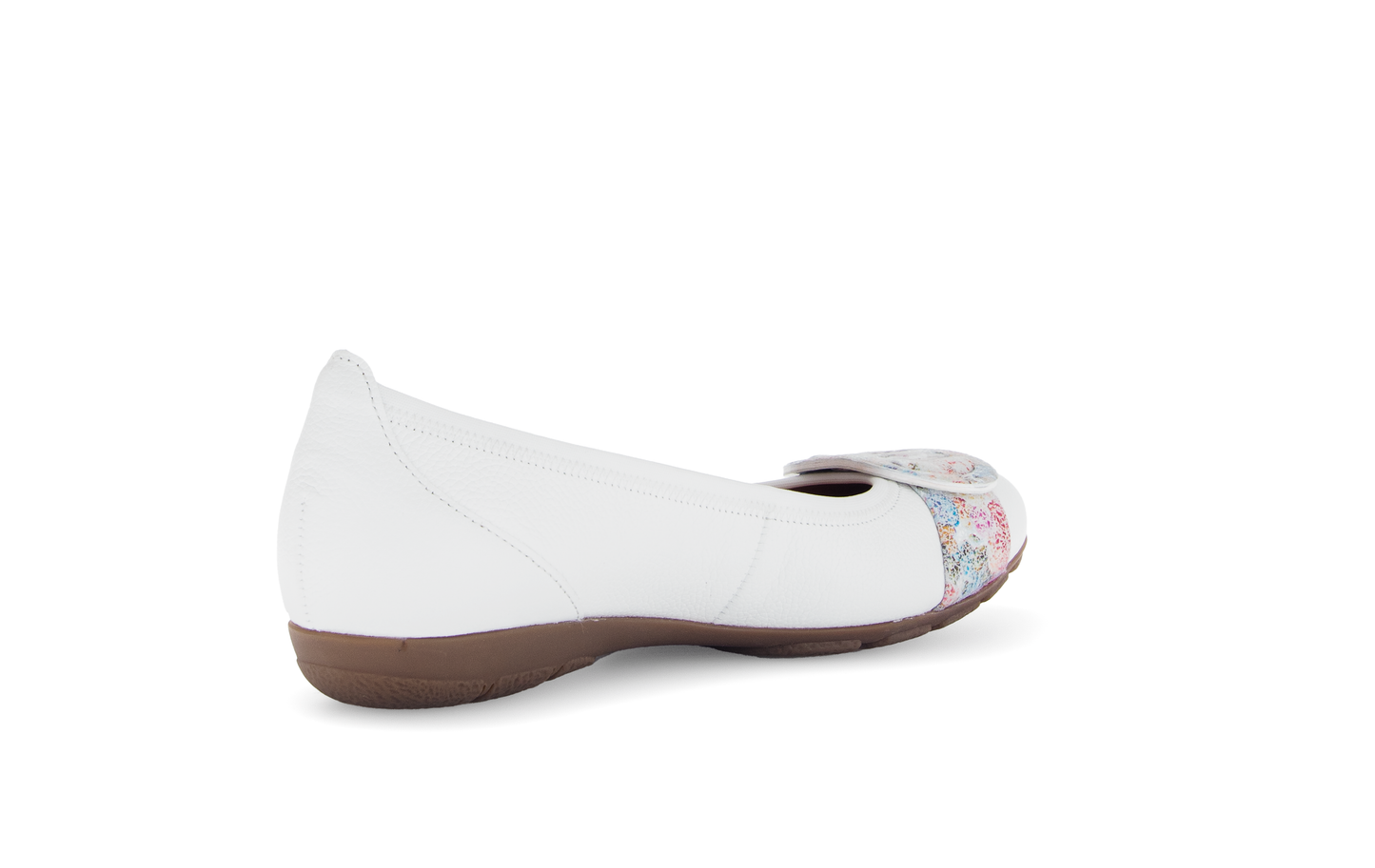 Gabor 64.163.31 Flower Pastel White Multi Slip On Pumps