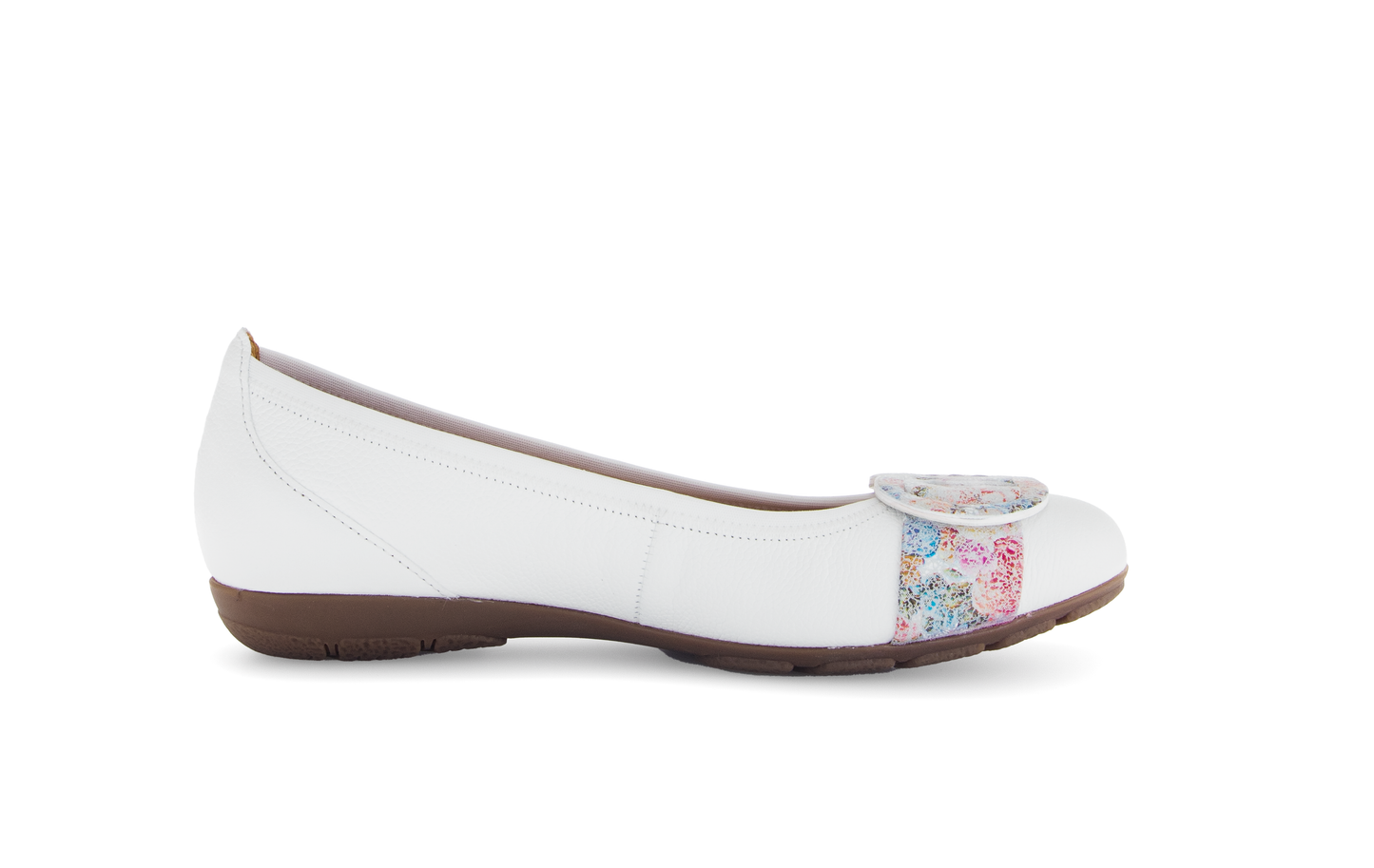 Gabor 64.163.31 Flower Pastel White Multi Slip On Pumps
