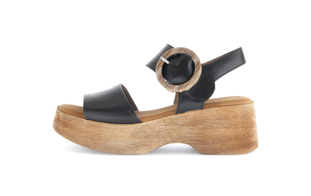 Gabor 64.520.27 Black Slingback Sandals