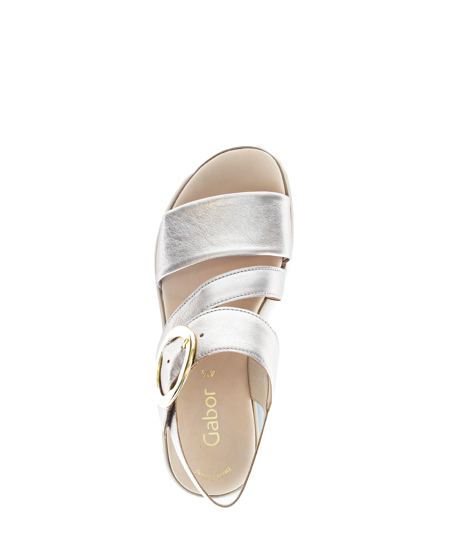 Gabor 64.627.62 Gold Velcro Sandals with Slingback Strap