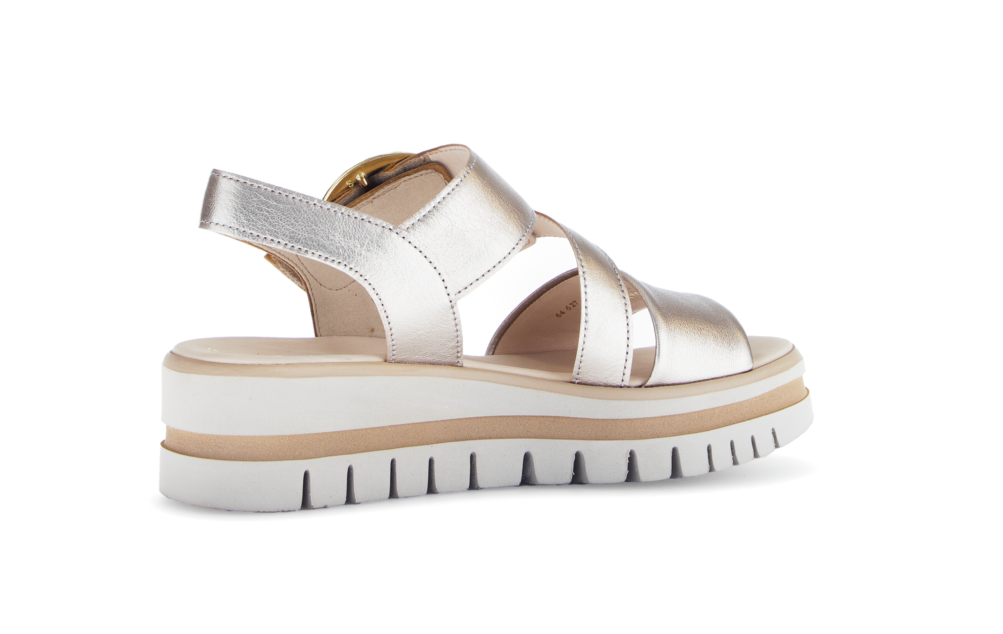 Gabor 64.627.62 Gold Velcro Sandals with Slingback Strap