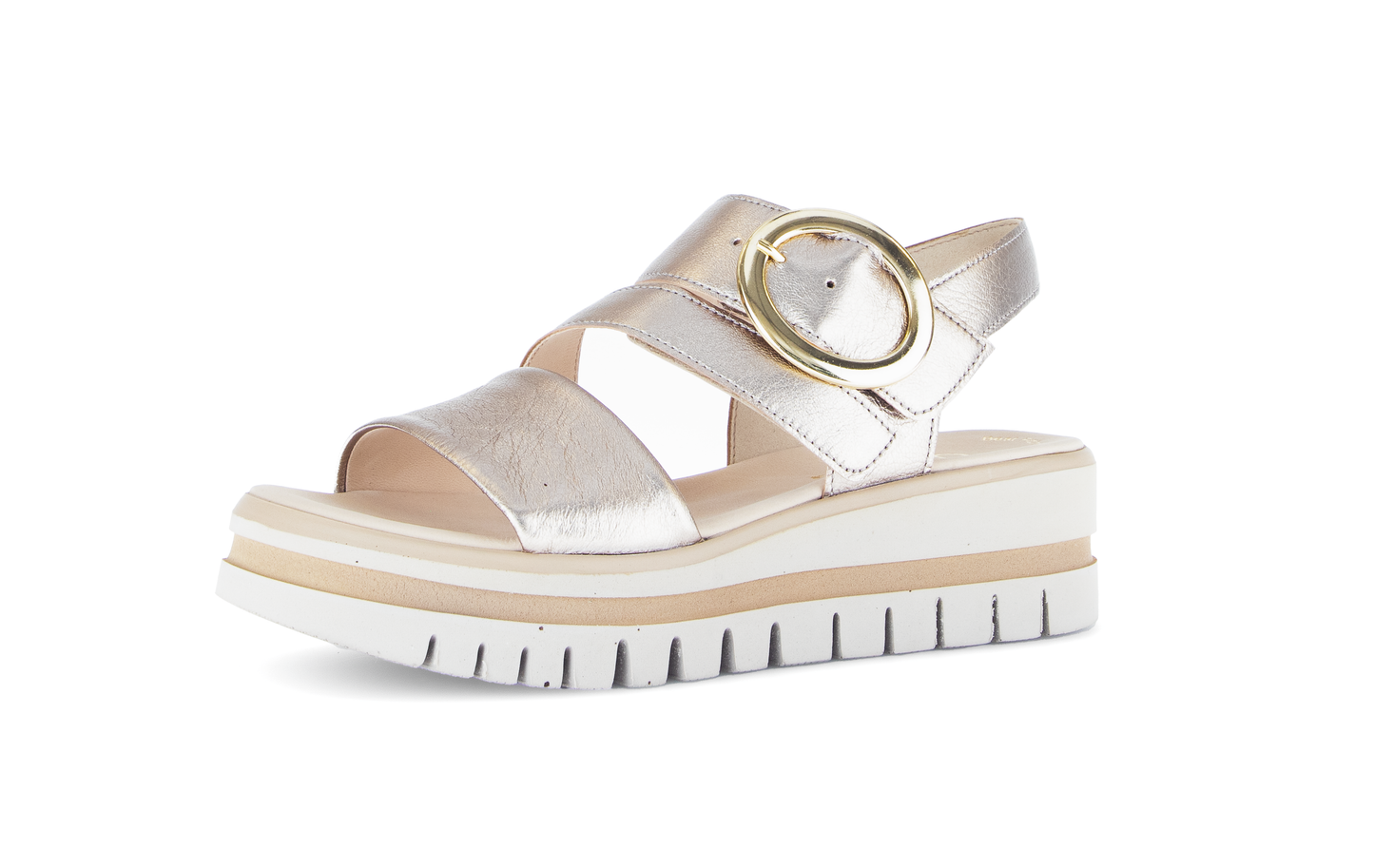 Gabor 64.627.62 Gold Velcro Sandals with Slingback Strap