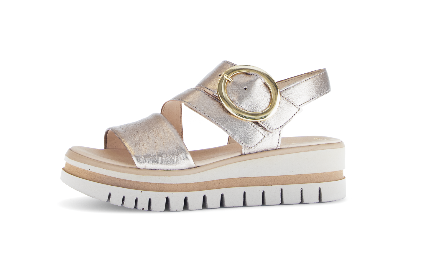 Gabor 64.627.62 Gold Velcro Sandals with Slingback Strap