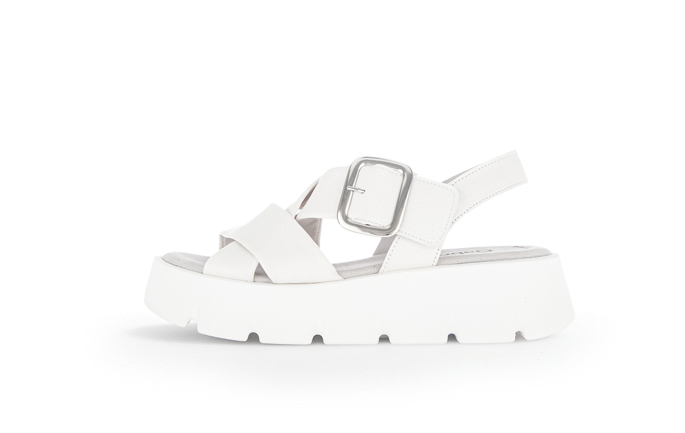 Gabor 64.752.20 Latte Cream Sandals with Slingback Strap