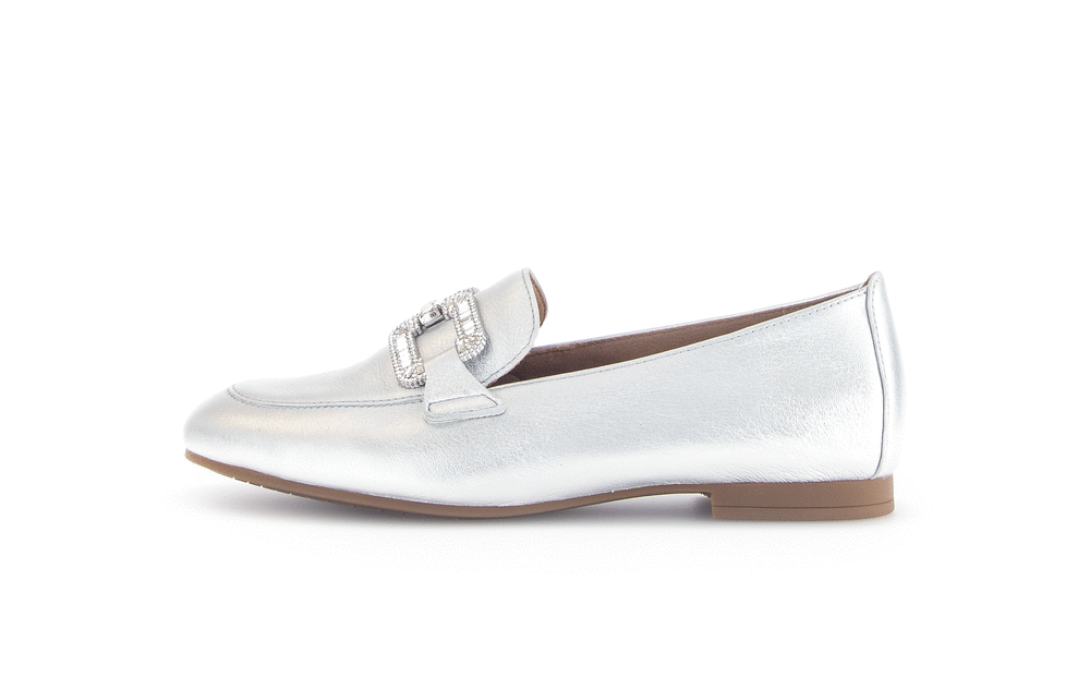 Gabor 65.210.61 Silver Slip On Loafers