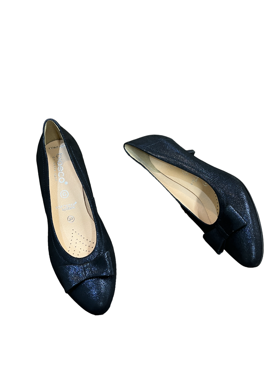 Bioeco by Arka 6545 2558 Navy Shimmer Leather Heels