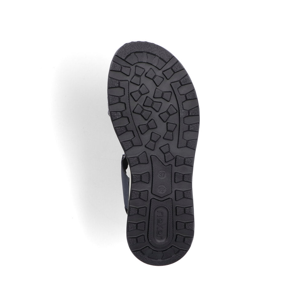 Rieker 65671-14 Navy & White H Fit Velcro Slingback Sandals