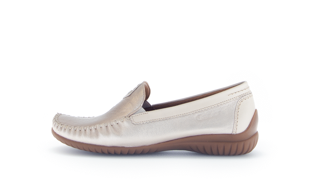 Gabor Comfort 66.090.82 Puder Gold G Fit Slip On Moccasins