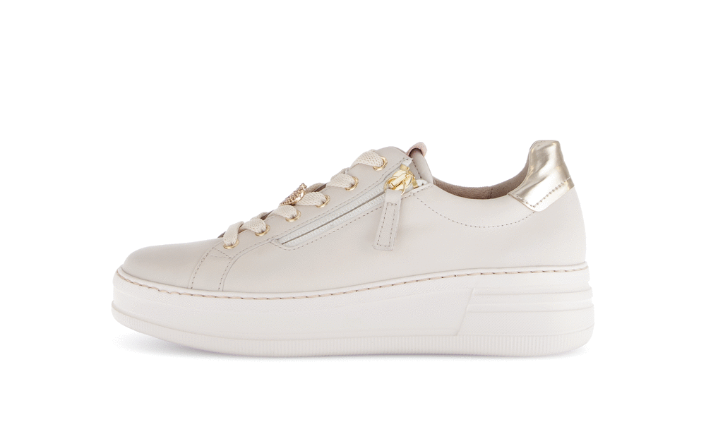 Gabor Comfort 66.396.53 G Fit Ivory, Sun & Rose Combi Sneakers with Sparkle Heart