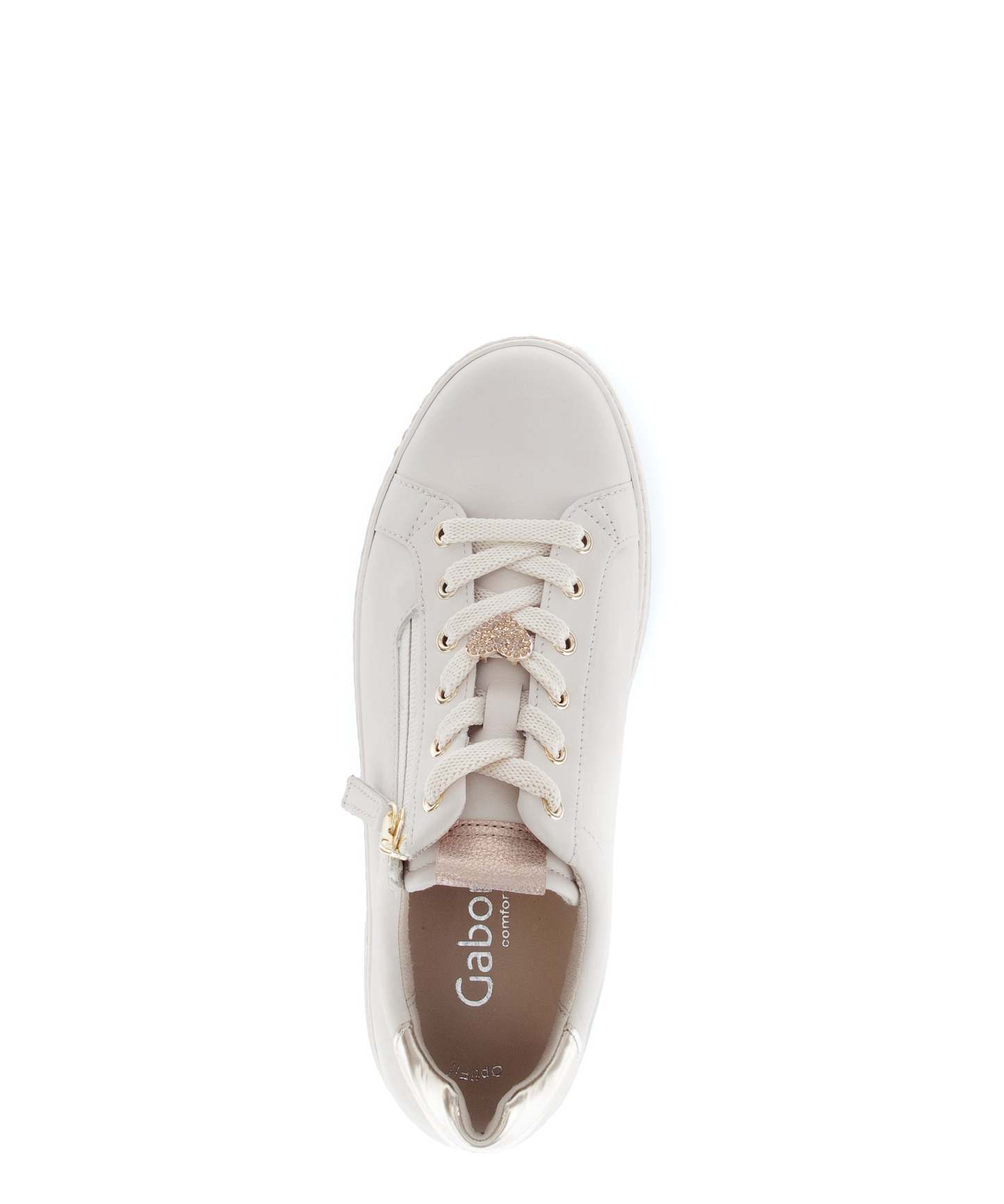 Gabor Comfort 66.396.53 G Fit Ivory, Sun & Rose Combi Sneakers with Sparkle Heart