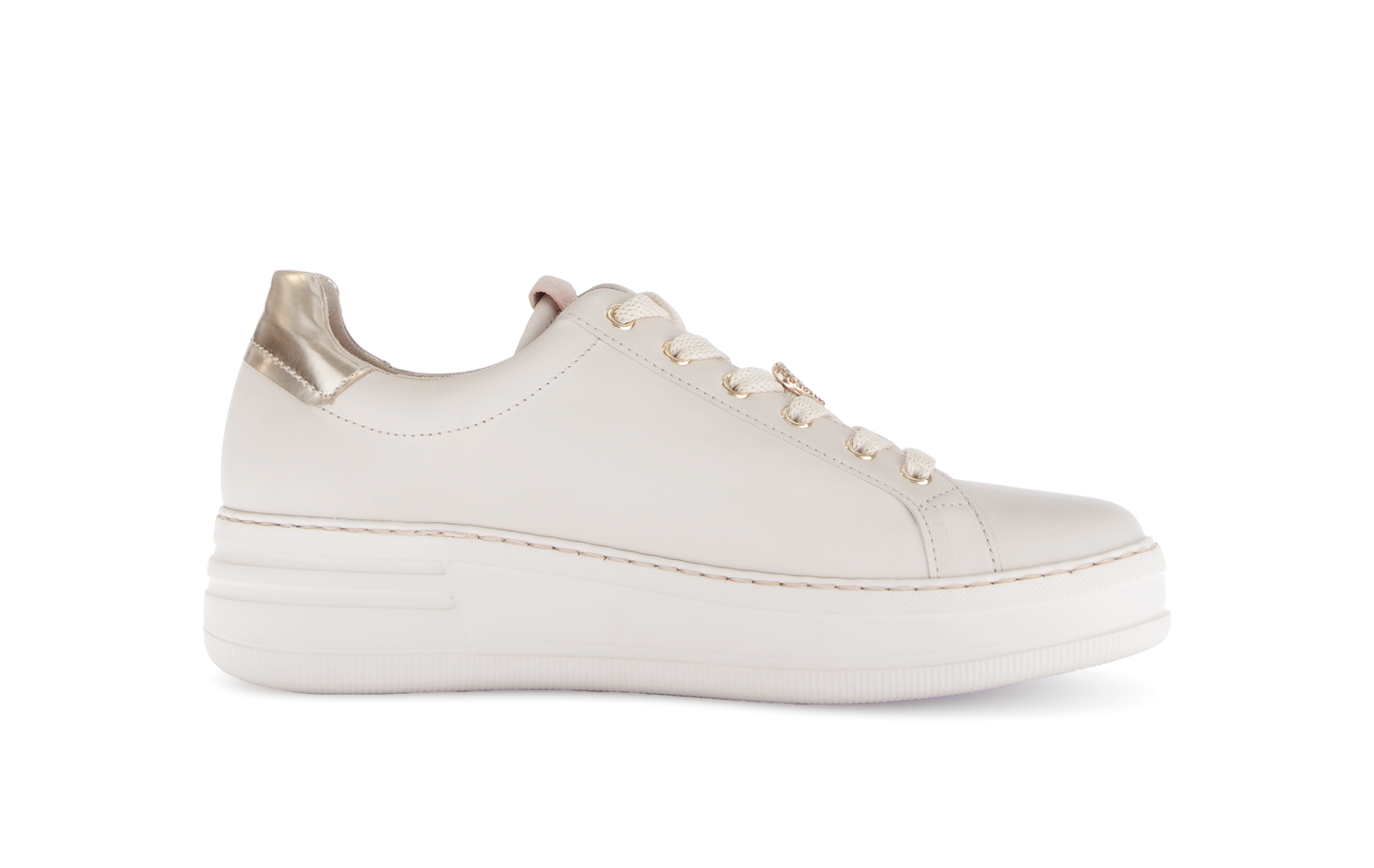 Gabor Comfort 66.396.53 G Fit Ivory, Sun & Rose Combi Sneakers with Sparkle Heart
