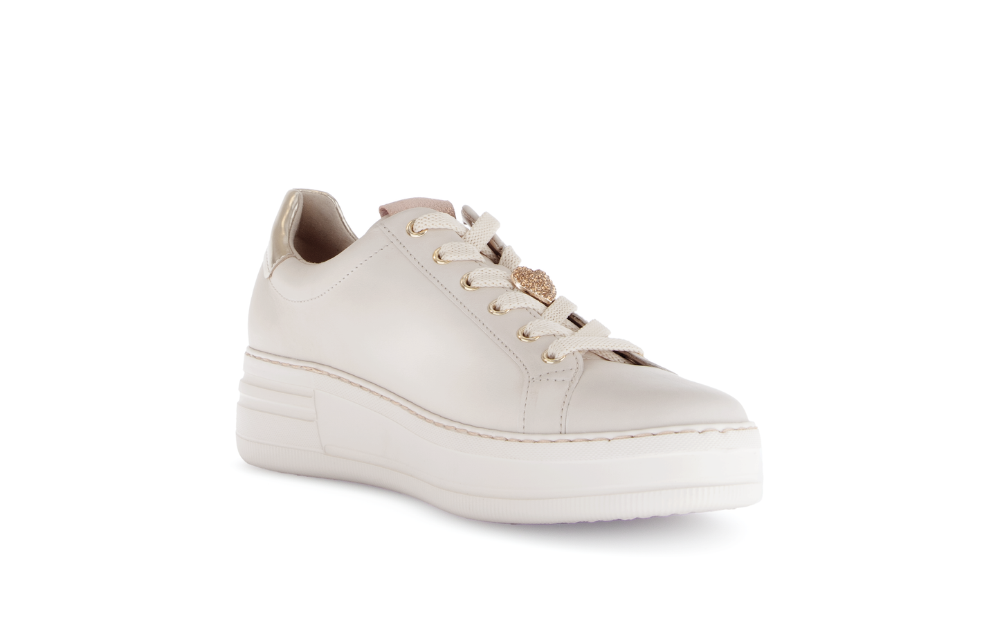 Gabor Comfort 66.396.53 G Fit Ivory, Sun & Rose Combi Sneakers with Sparkle Heart