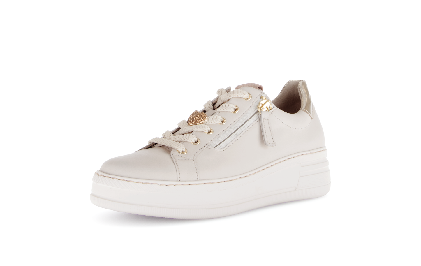 Gabor Comfort 66.396.53 G Fit Ivory, Sun & Rose Combi Sneakers with Sparkle Heart