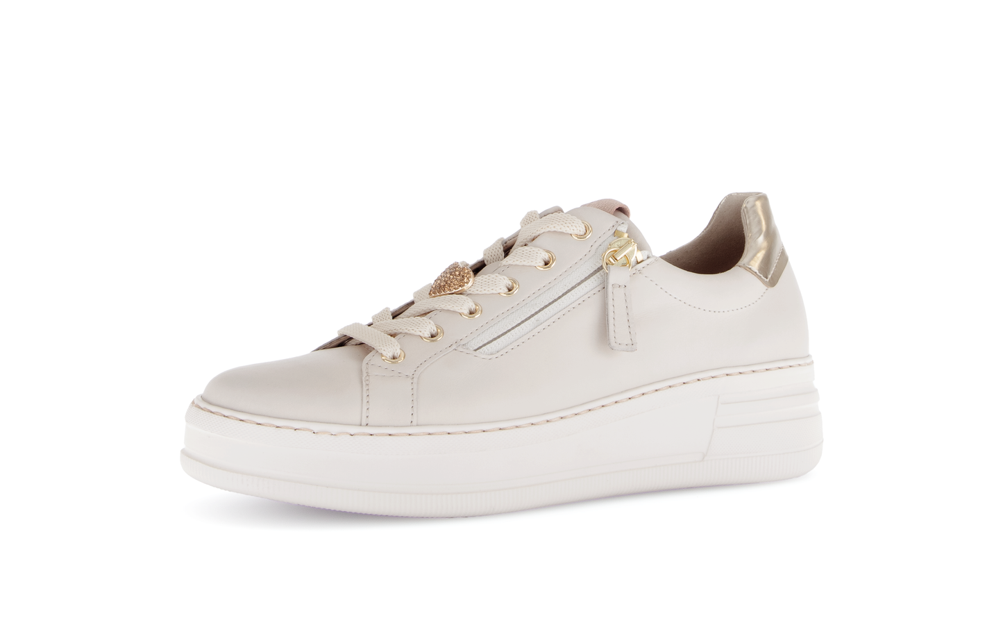 Gabor Comfort 66.396.53 G Fit Ivory, Sun & Rose Combi Sneakers with Sparkle Heart