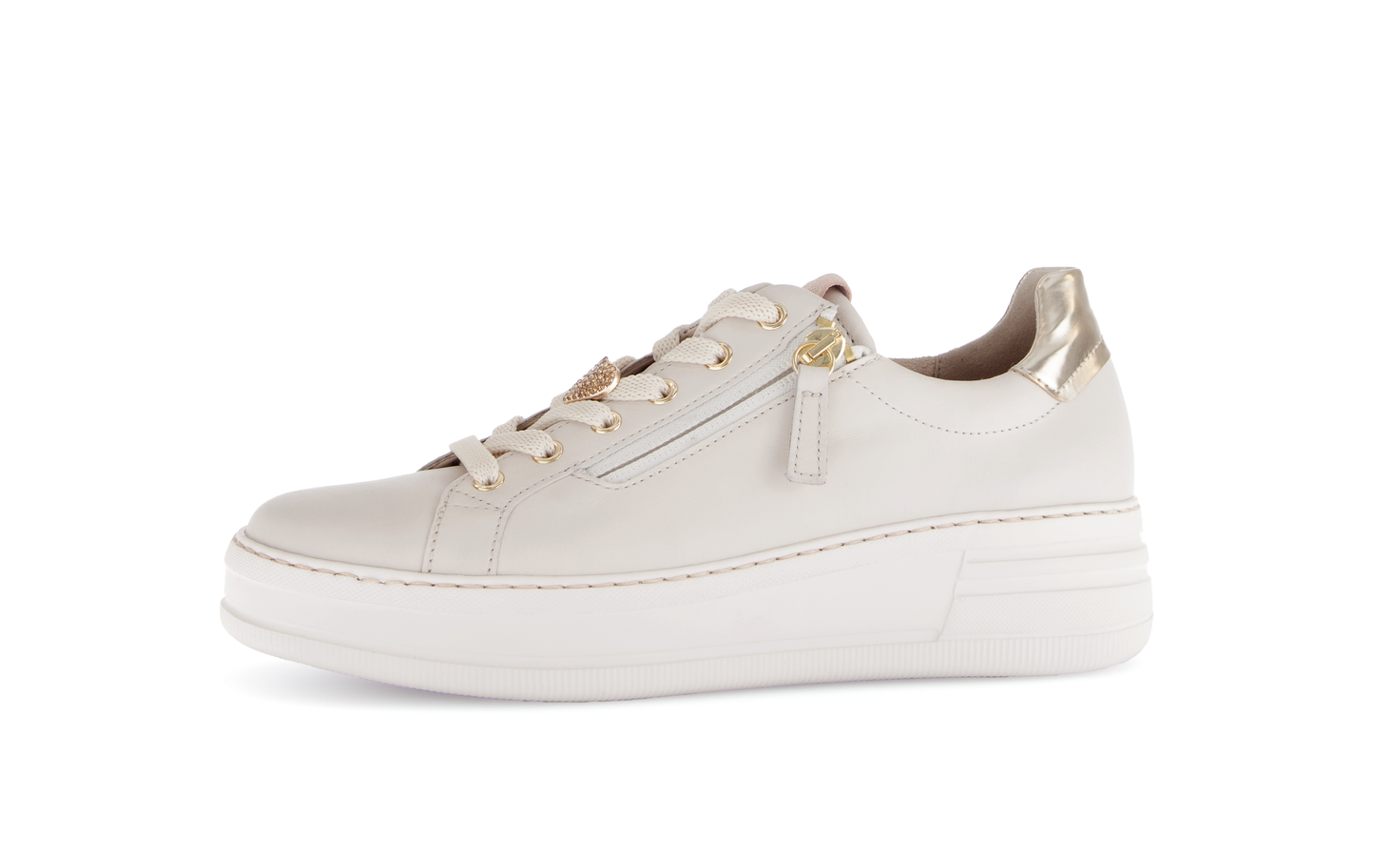 Gabor Comfort 66.396.53 G Fit Ivory, Sun & Rose Combi Sneakers with Sparkle Heart