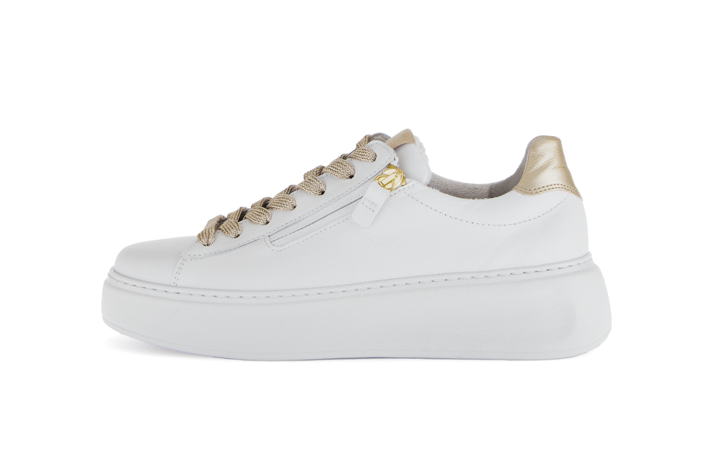 Gabor Comfort 66.488.52 G Fit White & Gold Sneakers